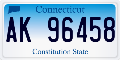 CT license plate AK96458