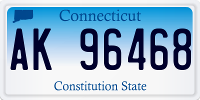 CT license plate AK96468