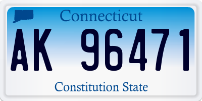 CT license plate AK96471