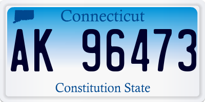 CT license plate AK96473
