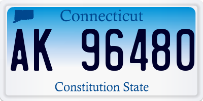 CT license plate AK96480