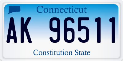 CT license plate AK96511