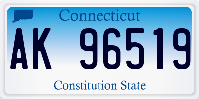 CT license plate AK96519