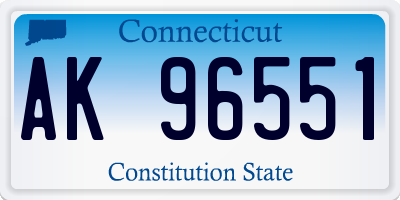 CT license plate AK96551