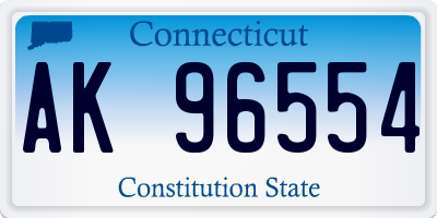 CT license plate AK96554