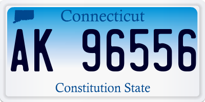 CT license plate AK96556