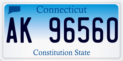 CT license plate AK96560