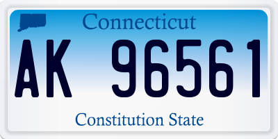 CT license plate AK96561