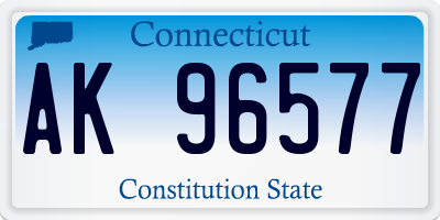 CT license plate AK96577