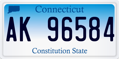 CT license plate AK96584