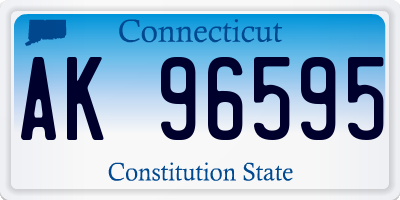CT license plate AK96595