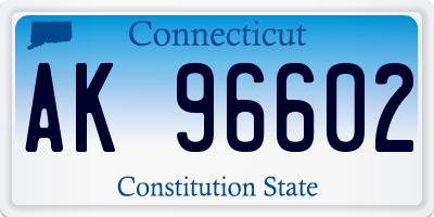 CT license plate AK96602