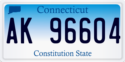 CT license plate AK96604