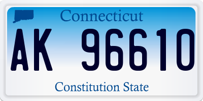 CT license plate AK96610