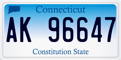 CT license plate AK96647