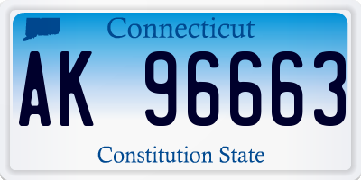CT license plate AK96663