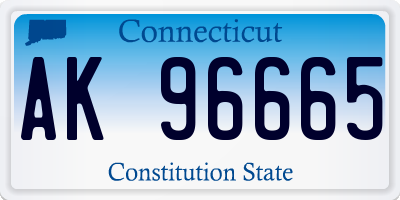 CT license plate AK96665