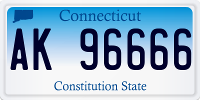 CT license plate AK96666