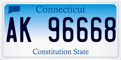 CT license plate AK96668