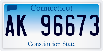 CT license plate AK96673