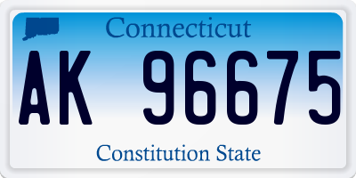 CT license plate AK96675