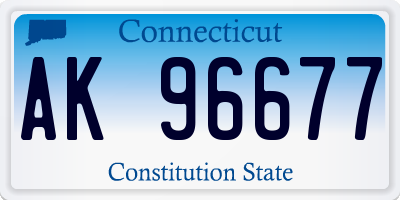 CT license plate AK96677