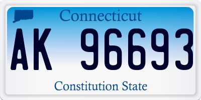 CT license plate AK96693