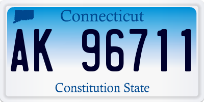 CT license plate AK96711