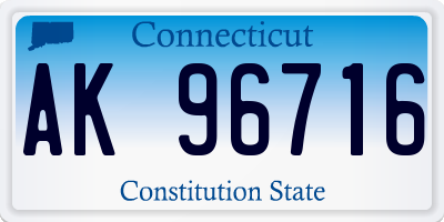 CT license plate AK96716