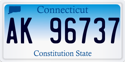 CT license plate AK96737