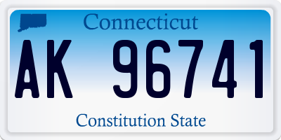 CT license plate AK96741
