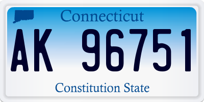 CT license plate AK96751