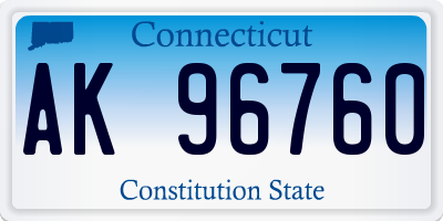 CT license plate AK96760