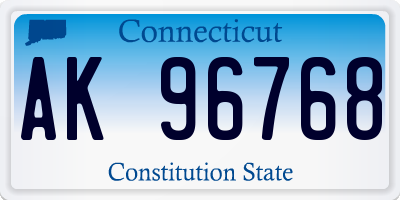 CT license plate AK96768