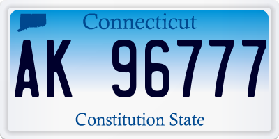 CT license plate AK96777