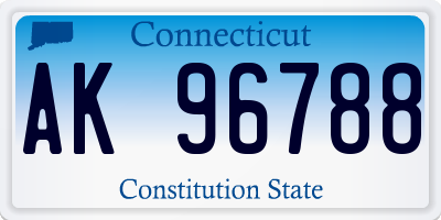 CT license plate AK96788