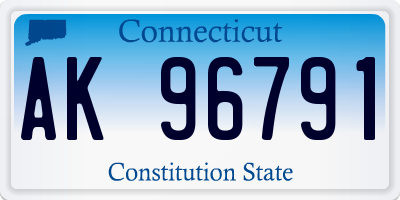 CT license plate AK96791