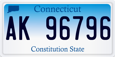 CT license plate AK96796