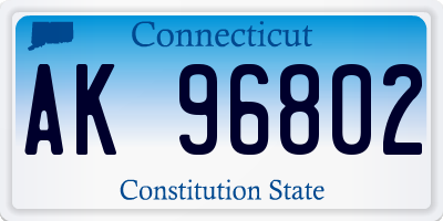 CT license plate AK96802