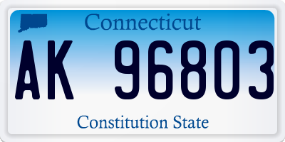 CT license plate AK96803