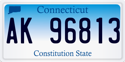 CT license plate AK96813