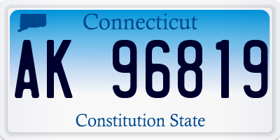 CT license plate AK96819