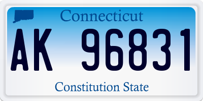 CT license plate AK96831