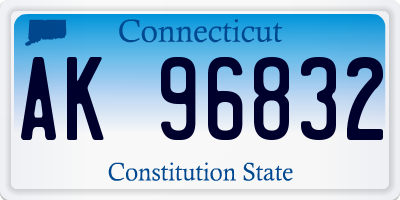CT license plate AK96832