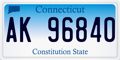 CT license plate AK96840
