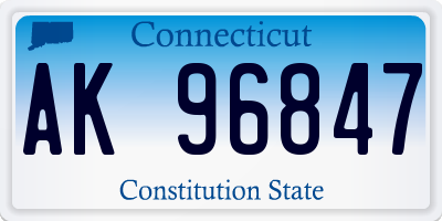 CT license plate AK96847