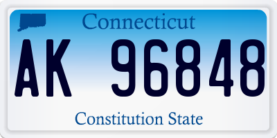 CT license plate AK96848