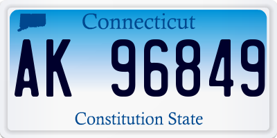 CT license plate AK96849