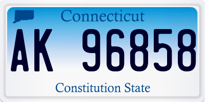CT license plate AK96858