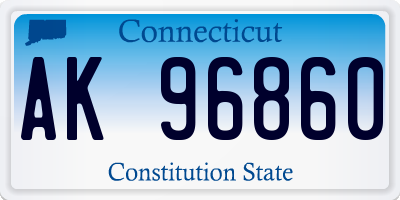 CT license plate AK96860
